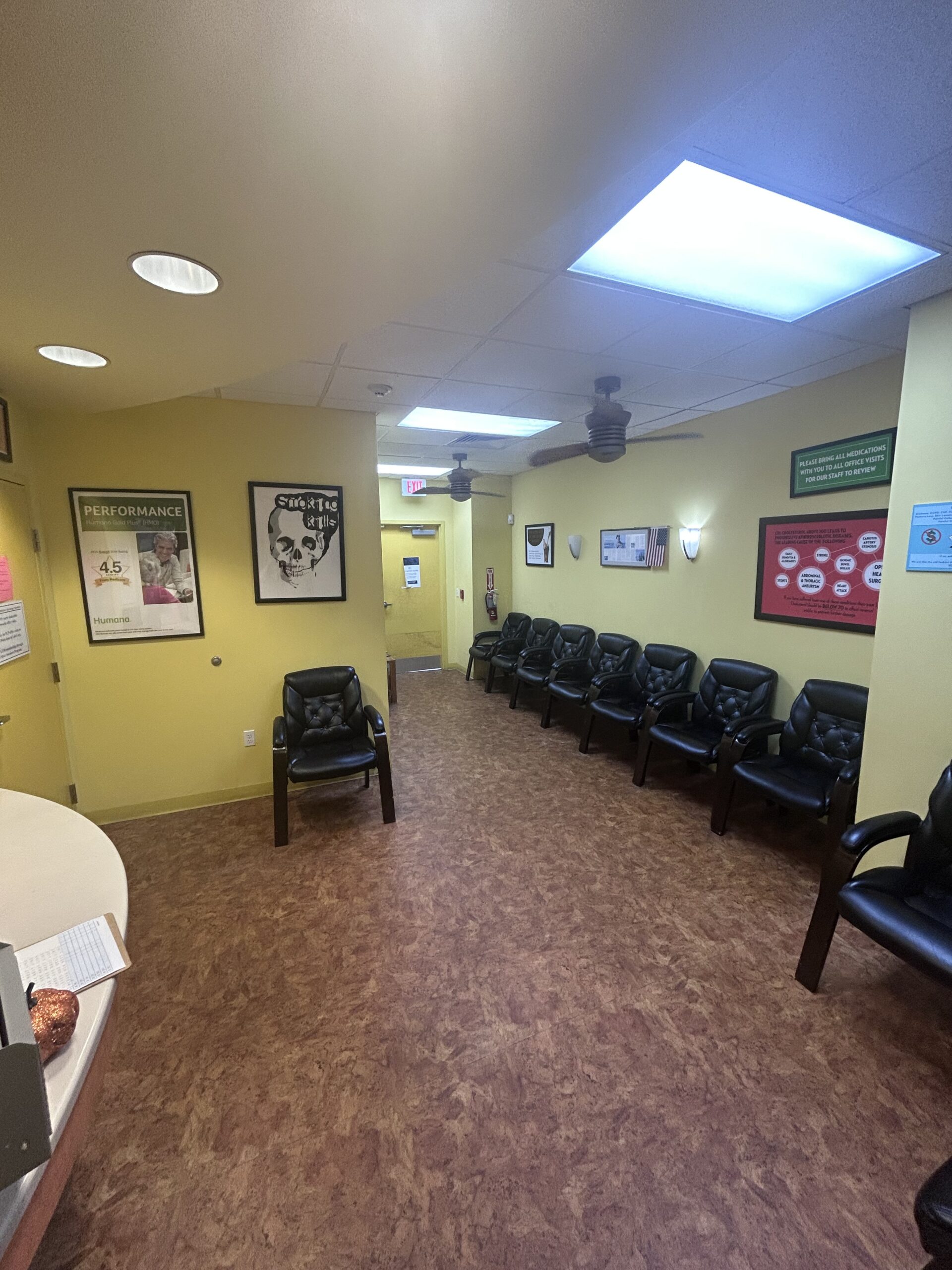 Lobby inside the Island Doctors East Palatka office