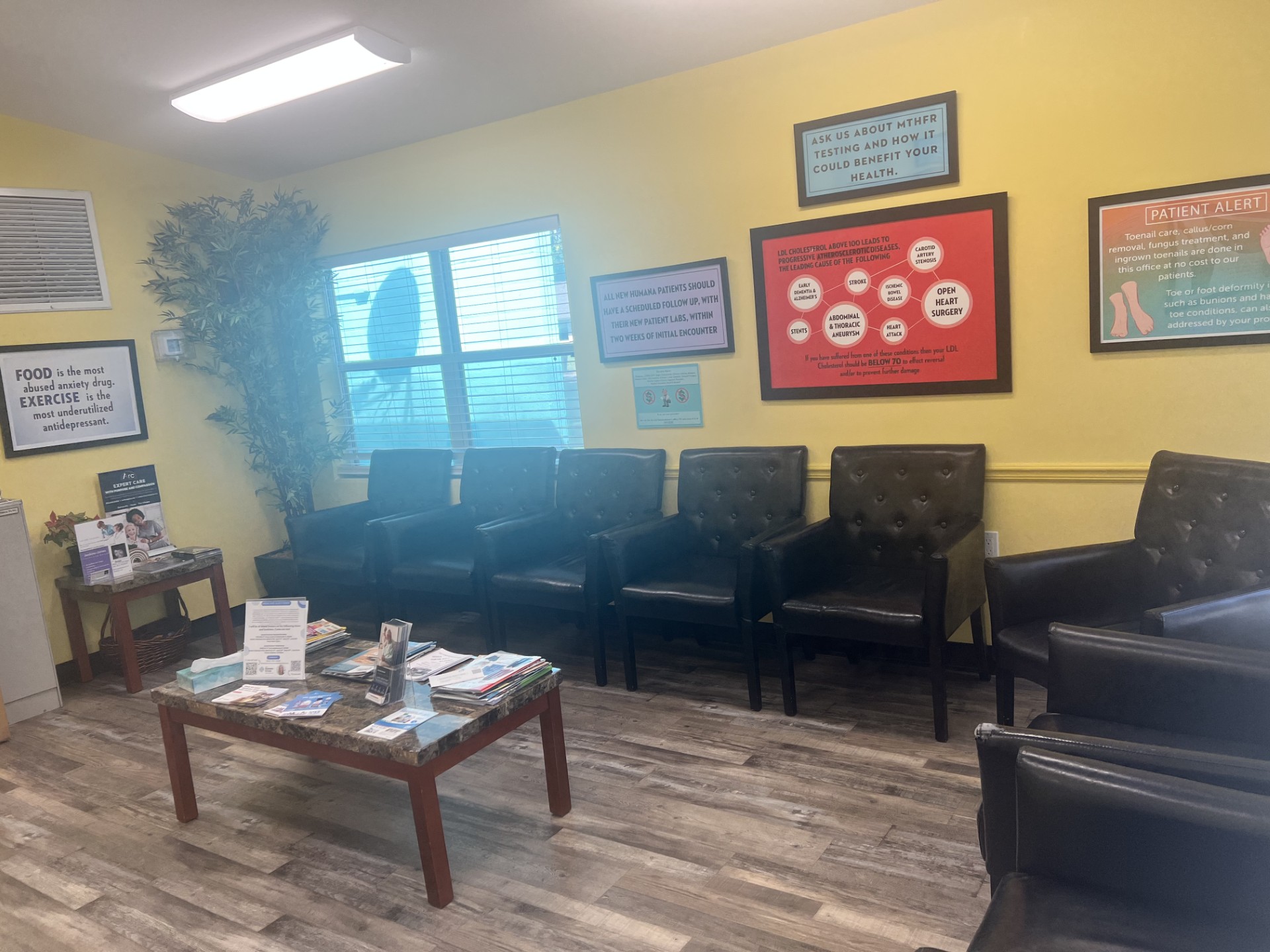 Lobby inside the Island Doctors Hawthorne office