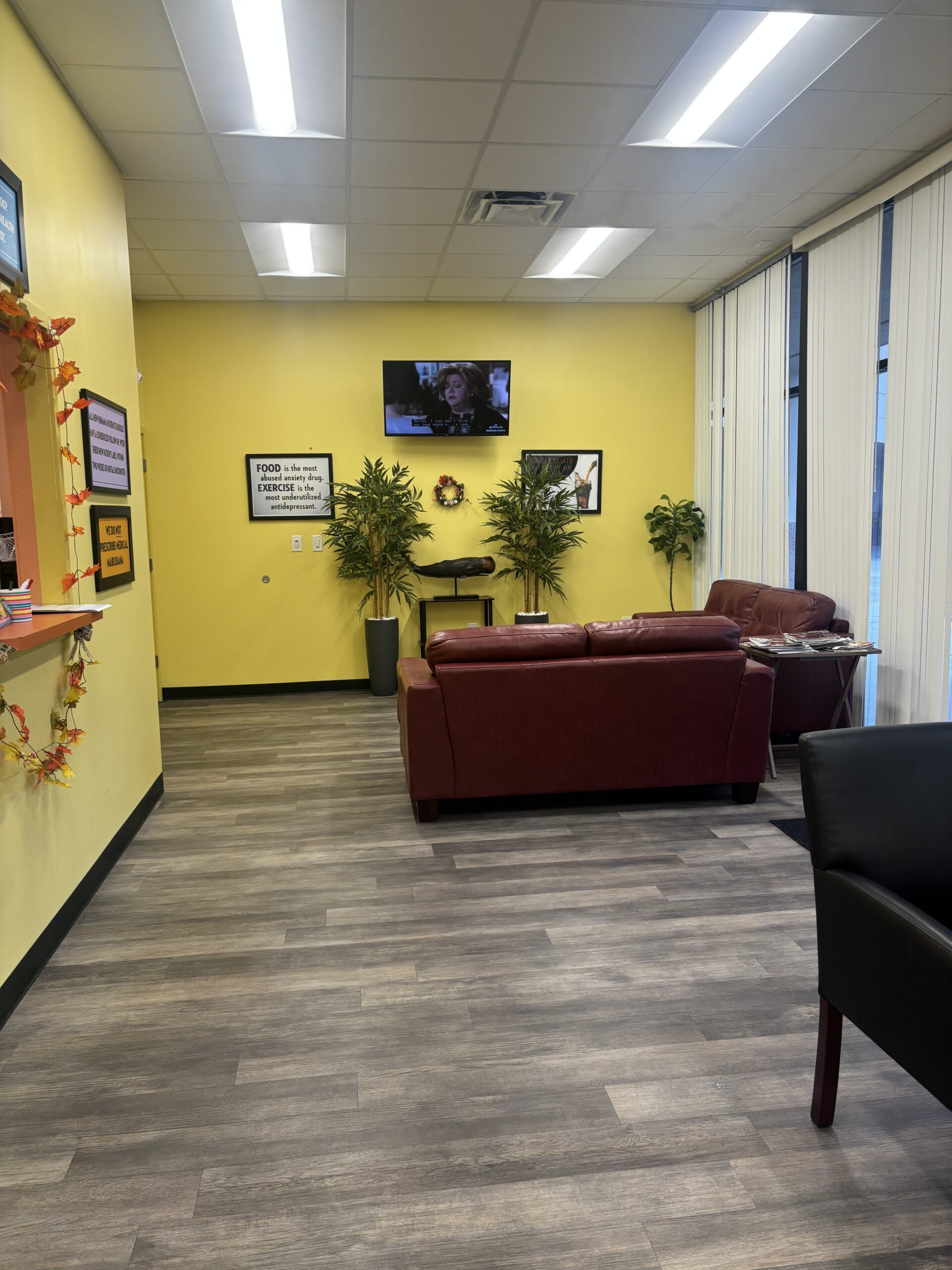 Lobby inside the Island Doctors Port Charlotte office